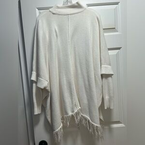 Oversized white sweater